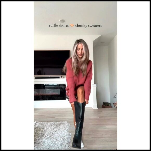 Pointed Toe Knee High Cowboy Boots Chunky Heel Embroidered Western Retro - Picture 7 of 7